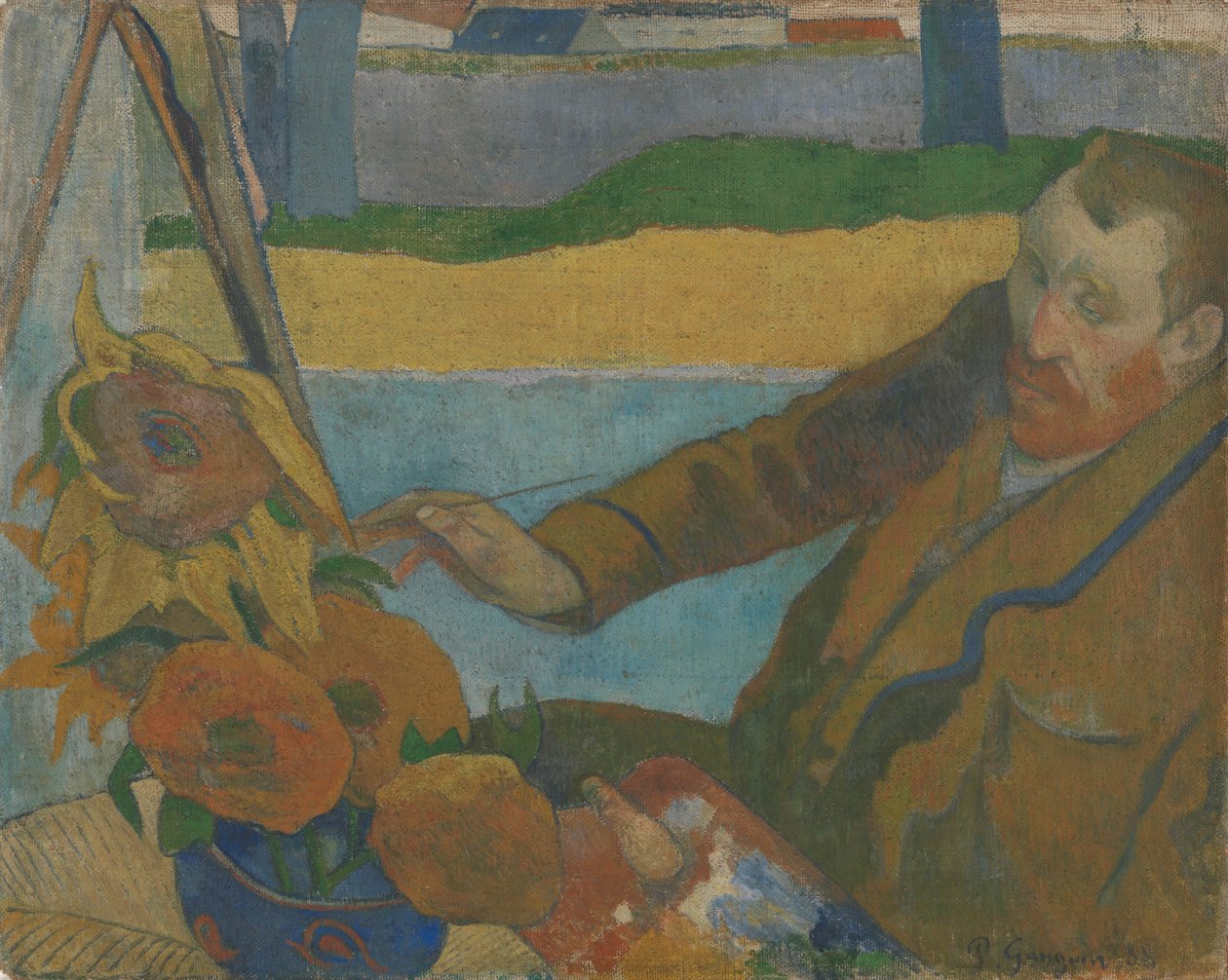 Vincent van Gogh maler solsikker af Paul Gauguin