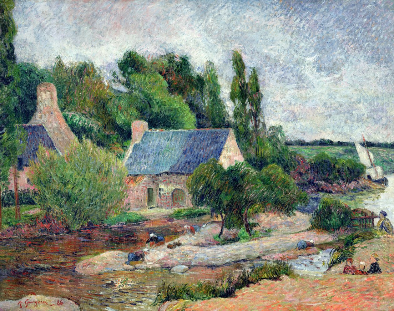 Vaskekvinder ved Pont-Aven, 1886 af Paul Gauguin