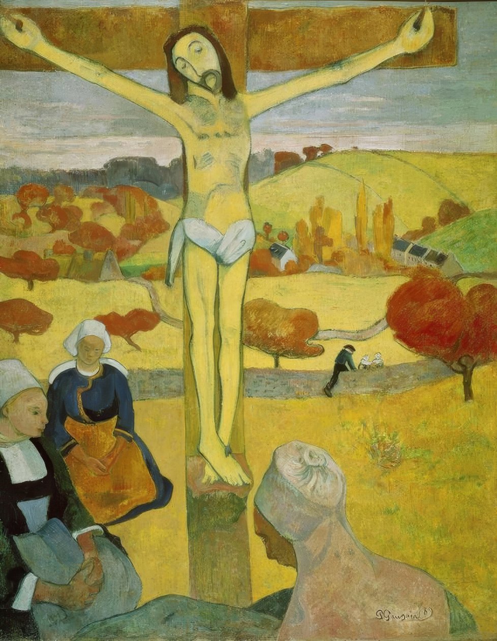 Gul Kristus - 1889 - 92 × 73 cm - olie på lærred. Kunstner: PAUL GAUGUIN. Også kendt som: CRISTO AMARILLO. Sted: ALBRIGHT-KNOX MUSEUM, NEW YORK af Paul Gauguin