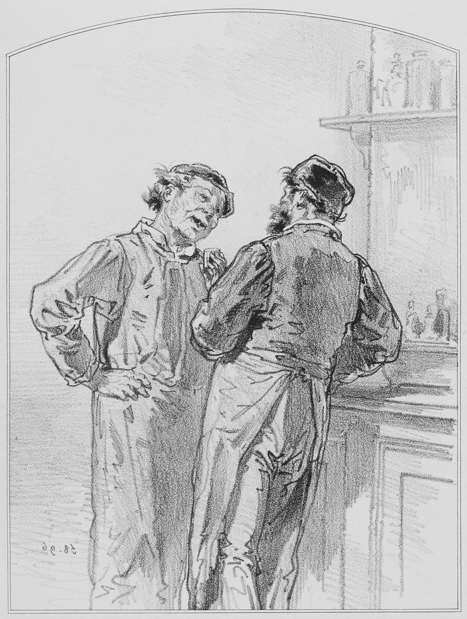 Gigt, plade 17 fra Les Toquades, 1858 af Paul Gavarni