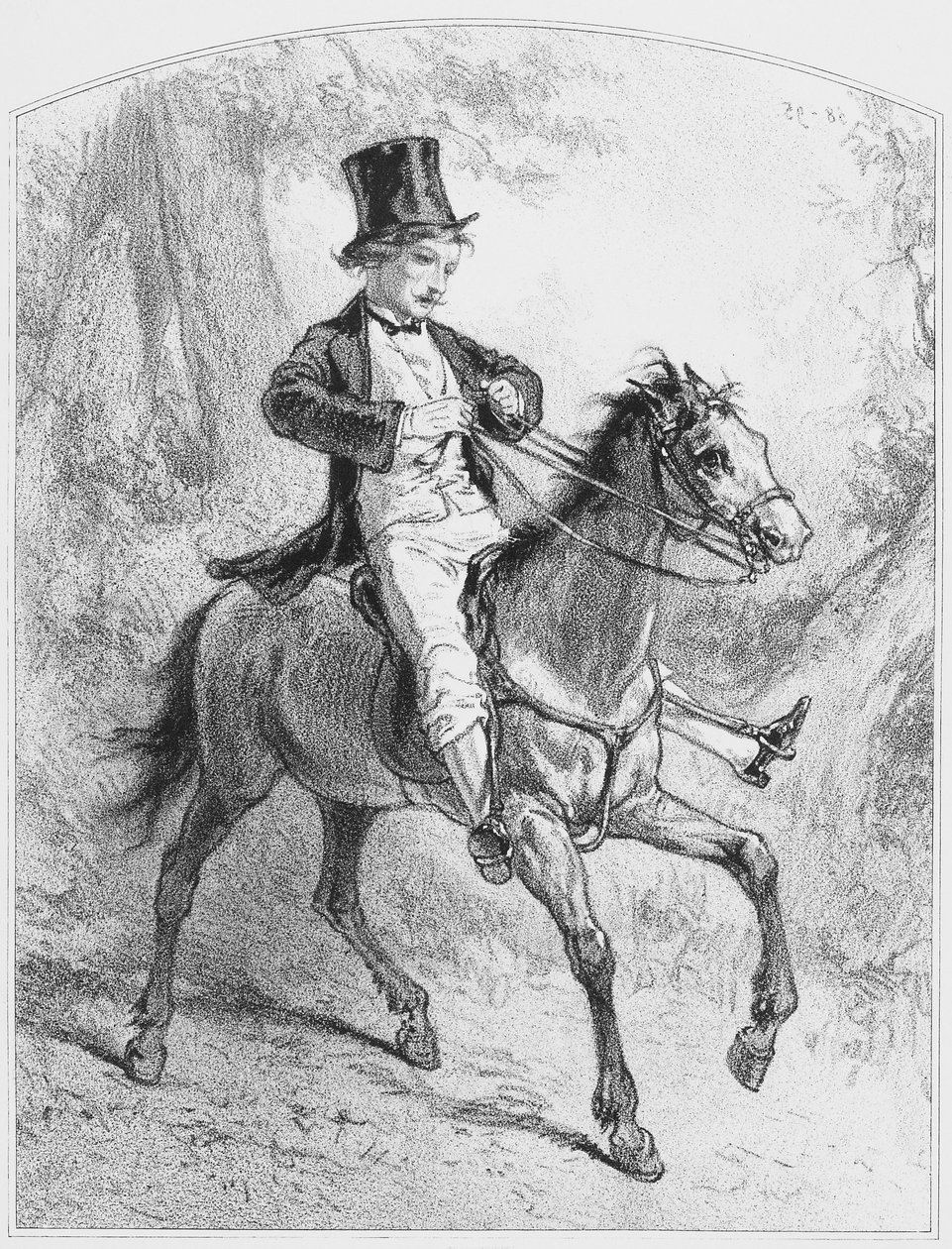 Le Locati, plade 18 fra Les Toquades, 1858 af Paul Gavarni