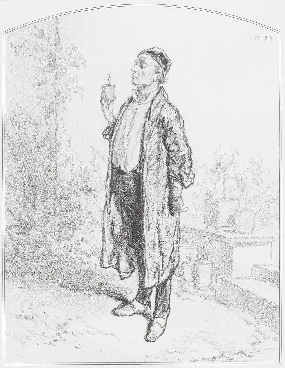 Le cineraria candidissima, plade 3 fra Les Toquades, 1858 af Paul Gavarni