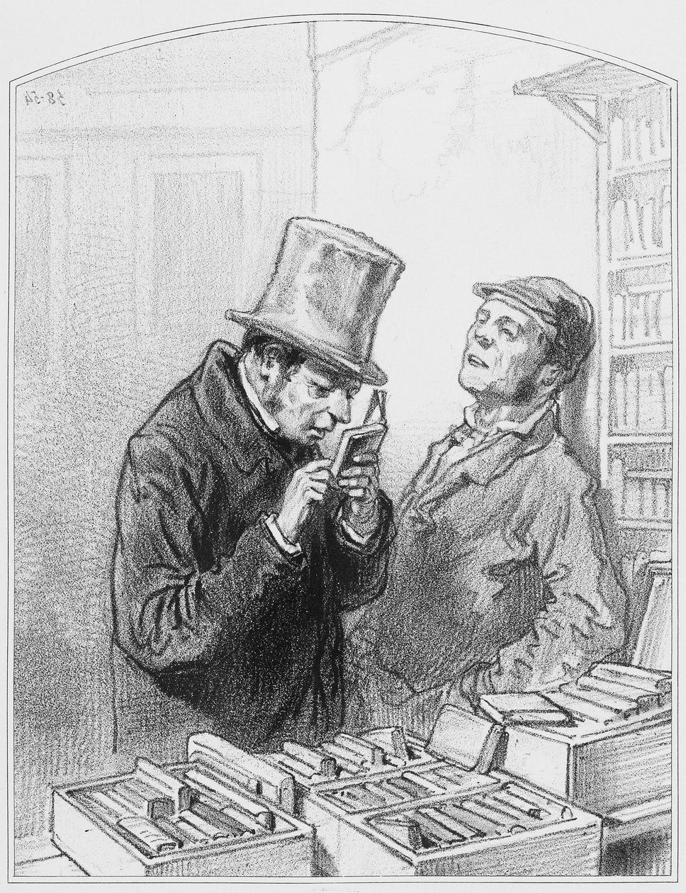 Princeps-udgaven, plade 8 fra Les Toquades, 1858 af Paul Gavarni