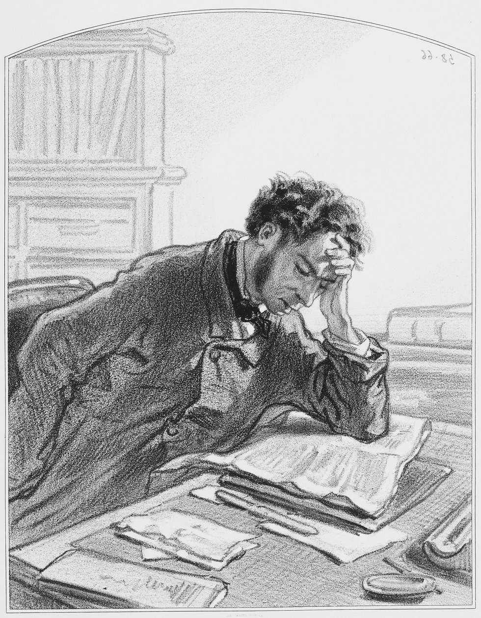 Min dagbog, Plade 2 fra Les Toquades, 1858 af Paul Gavarni