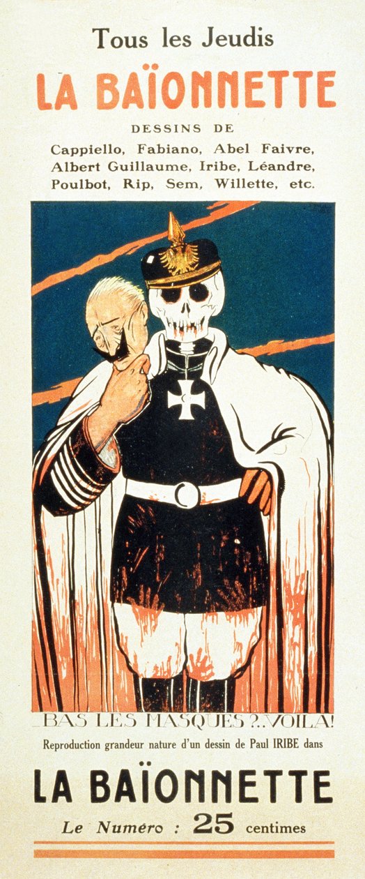 Annonce for La Baïonnette, ca. 1914 af Paul Iribe
