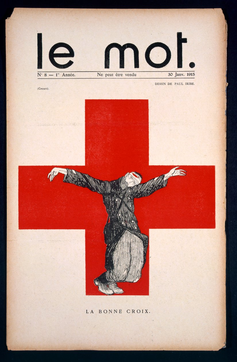 La bonne croix, plakat for "Le Mot", lørdag den 30. januar 1915 af Paul Iribe
