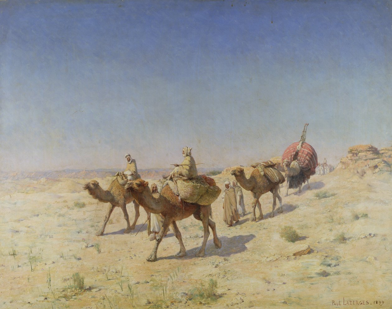 Et kameltog, 1899 (panel) af Paul John Baptiste Lazerges