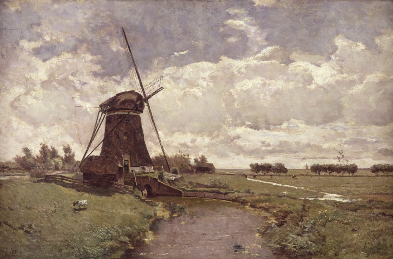 Vindmølle ved Leidschendam af Paul Joseph Constantin Gabriel
