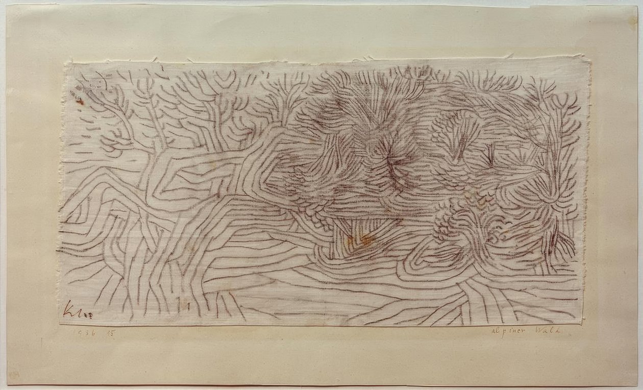 Alpiner Wald af Paul Klee