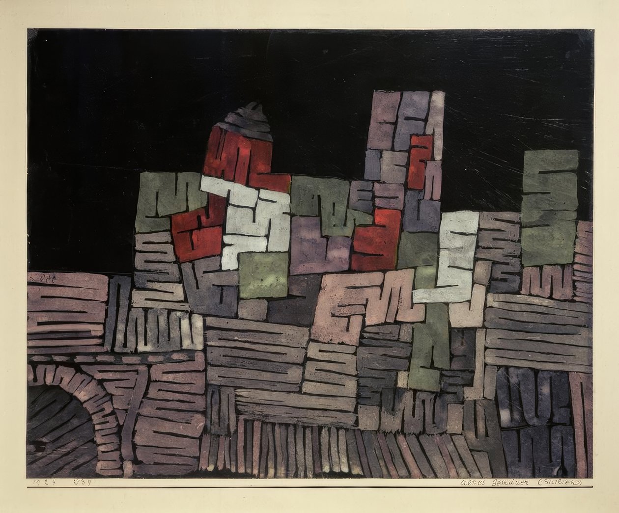 Gamle mure, Sicilien af Paul Klee