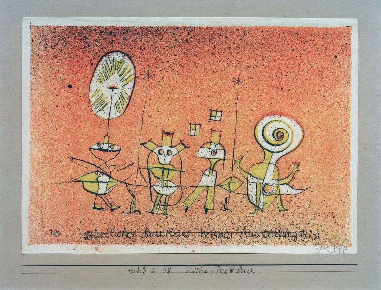 Den muntre side, Weimar Bauhaus -udstillingen 1923, Bauhaus af Paul Klee