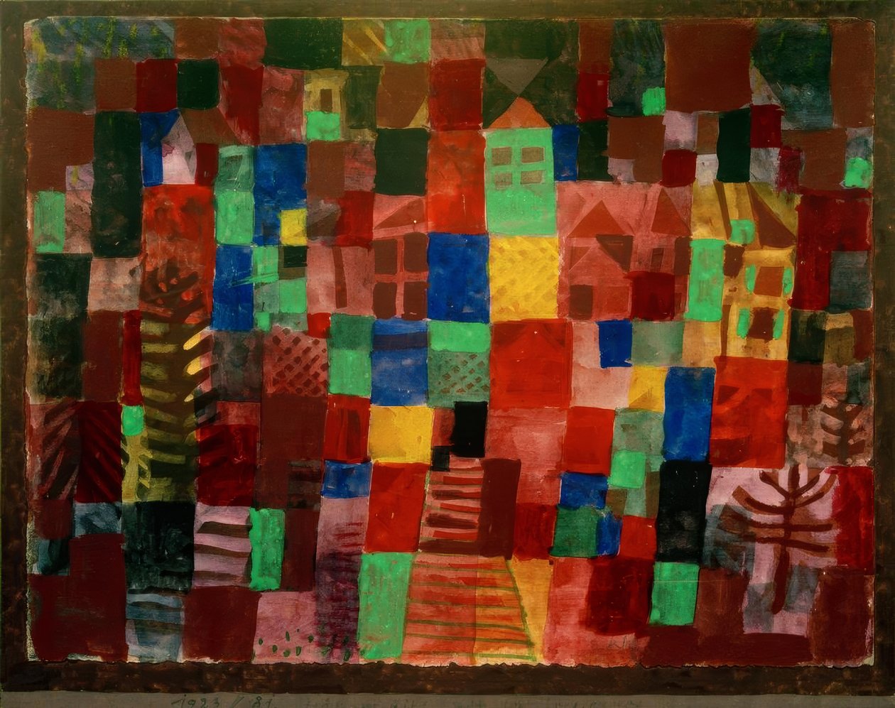 Huse med trappe af Paul Klee