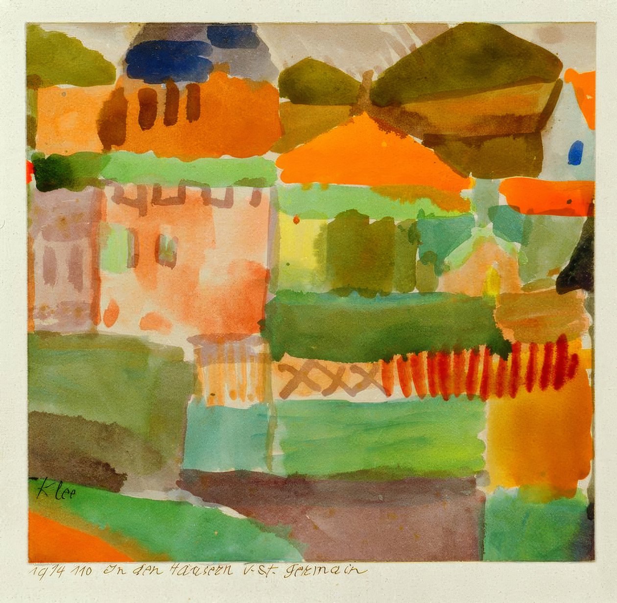 I husene til v. St. Germain af Paul Klee