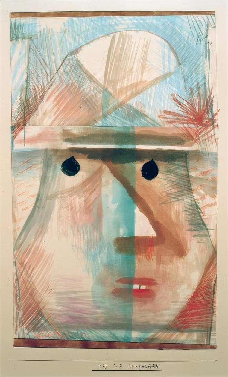 Maske komisk gammel mand af Paul Klee
