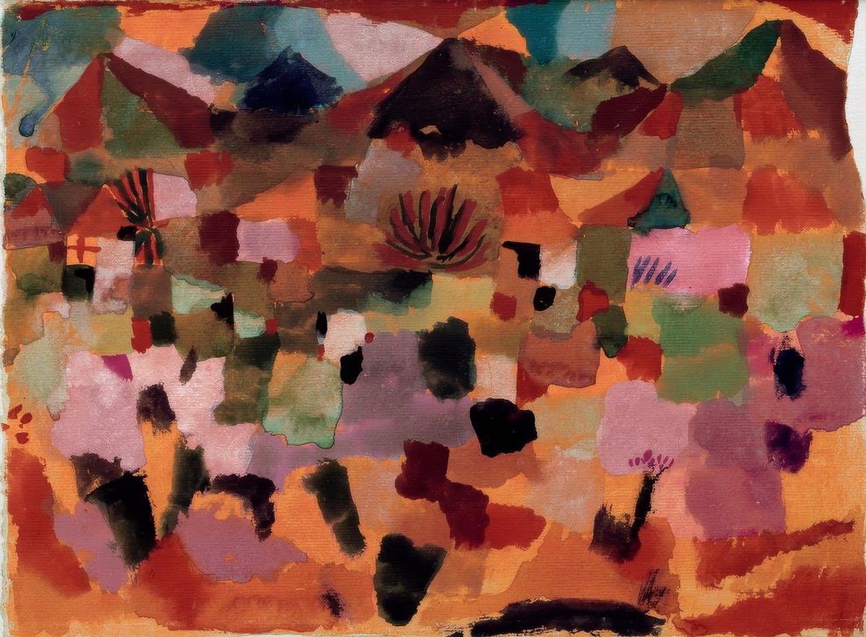 Med bjergkæden af Paul Klee