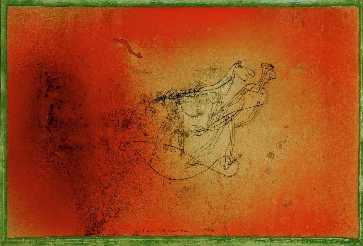 Hest og mand af Paul Klee