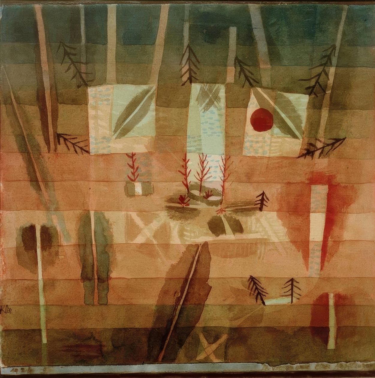 Fysiognomi af en plantage af Paul Klee