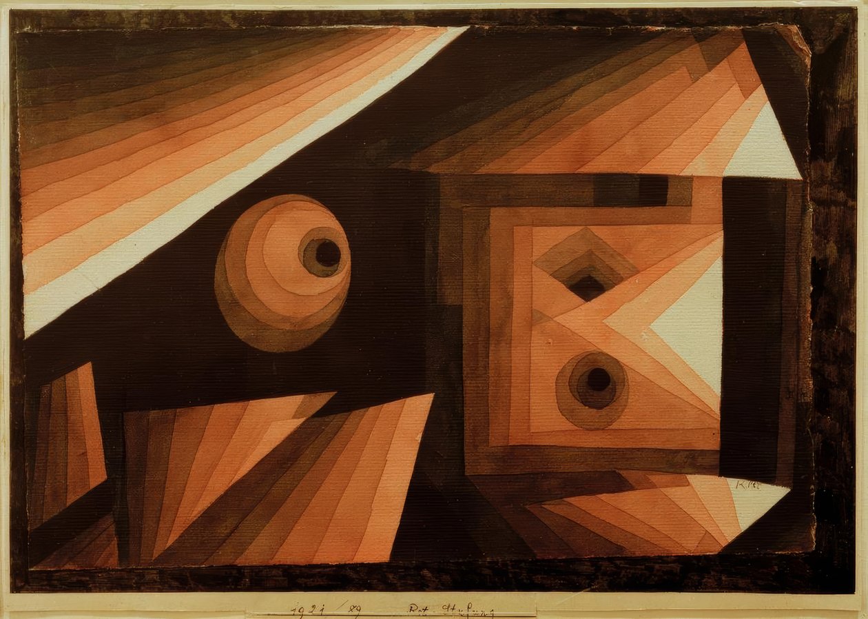 Rød gradering af Paul Klee