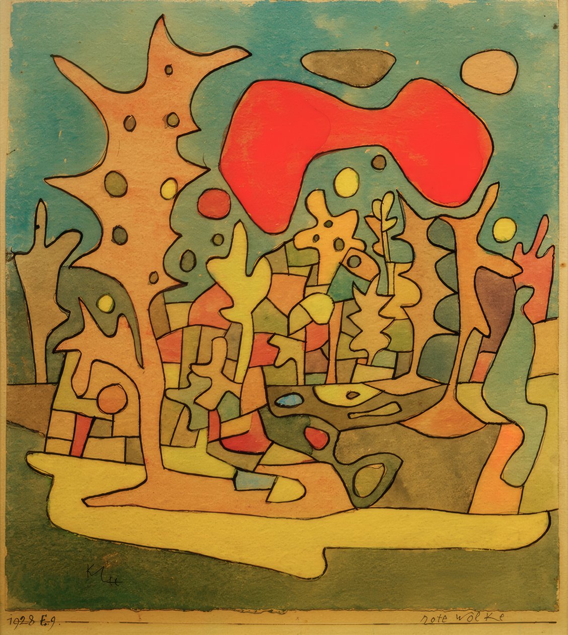 Rød sky af Paul Klee