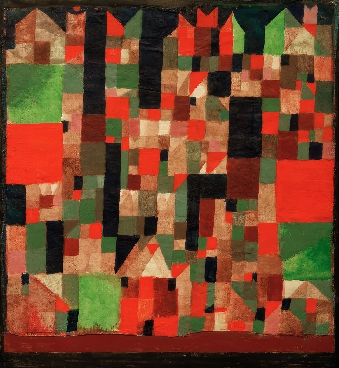 Städtebild (rotgrüne Accente) af Paul Klee