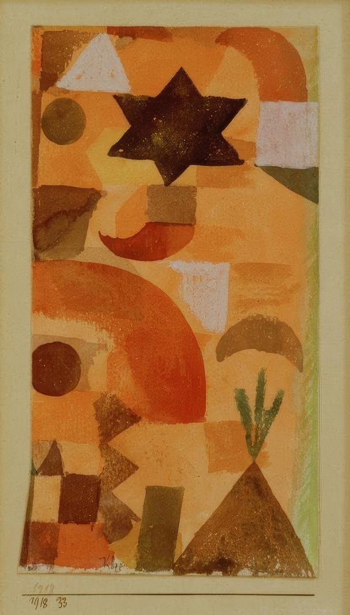 Vignet til Egypten af Paul Klee