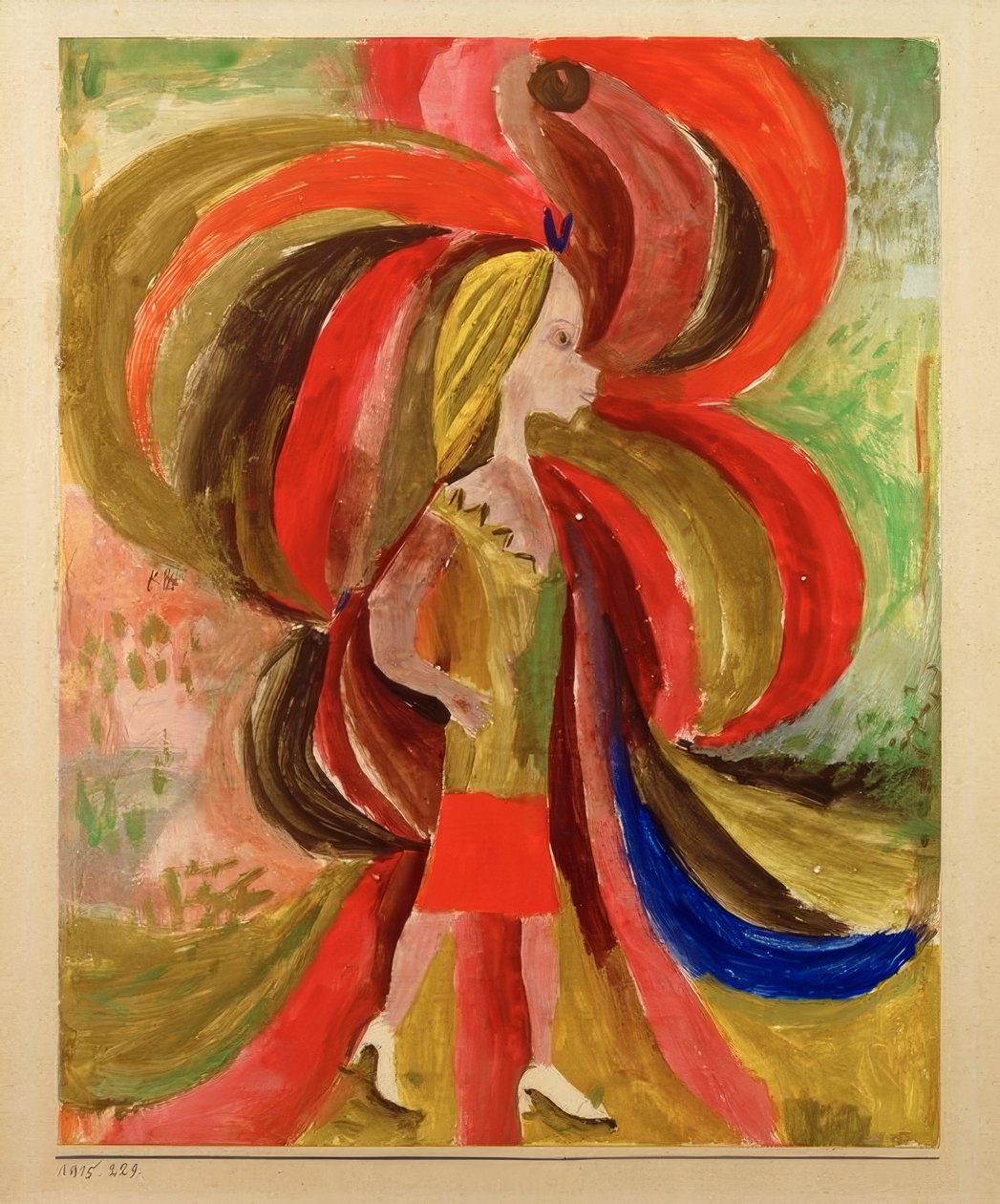 "Hvad en uvidende pige har med sig" af Paul Klee