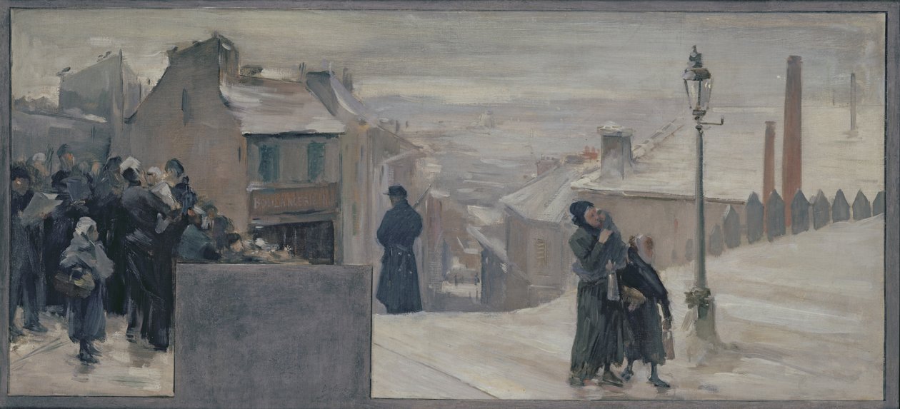 Hungersnøden mellem 1870-71, 1889 af Paul Louis Delance