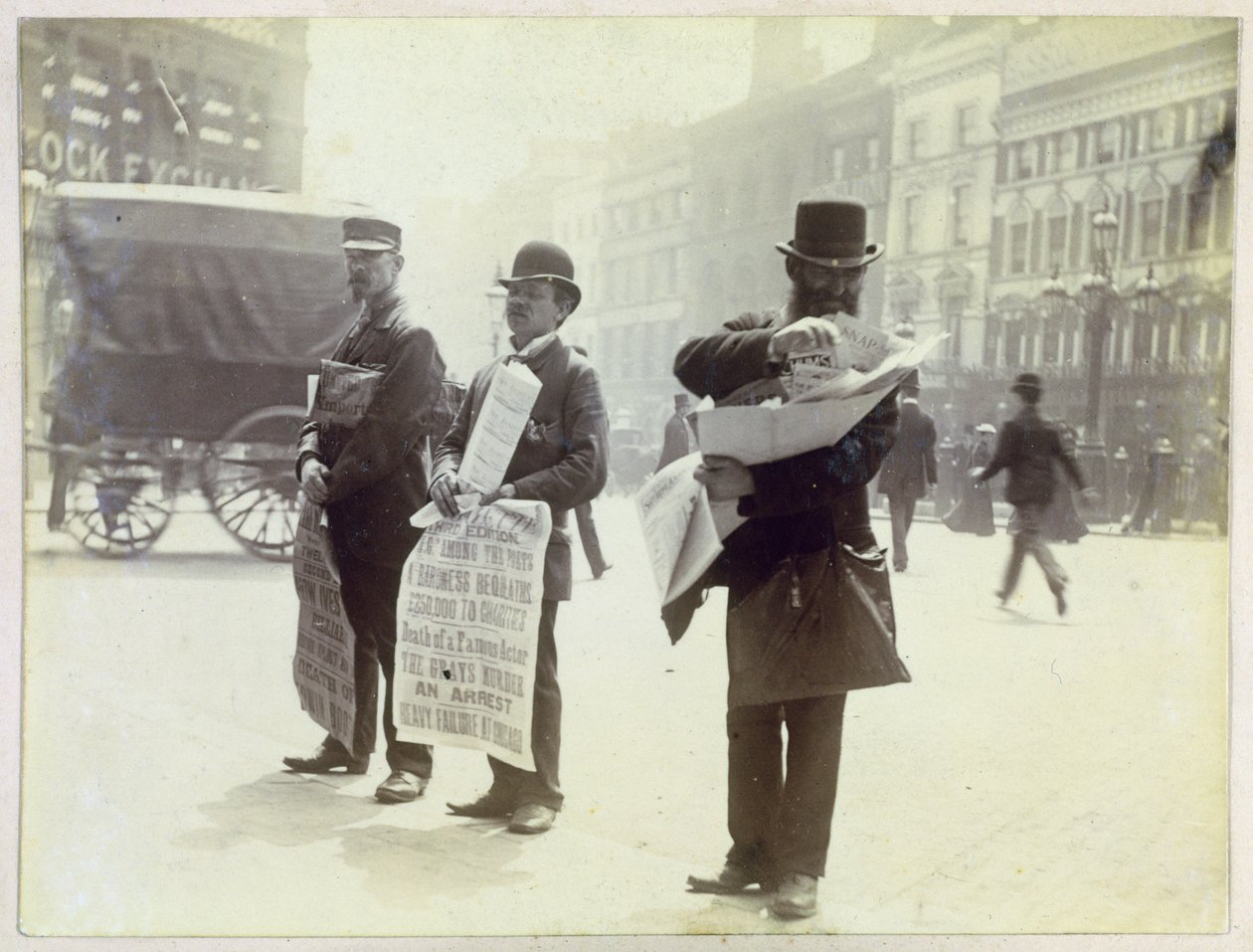 Avissælgere, Ludgate Circus, 1893 af Paul Martin
