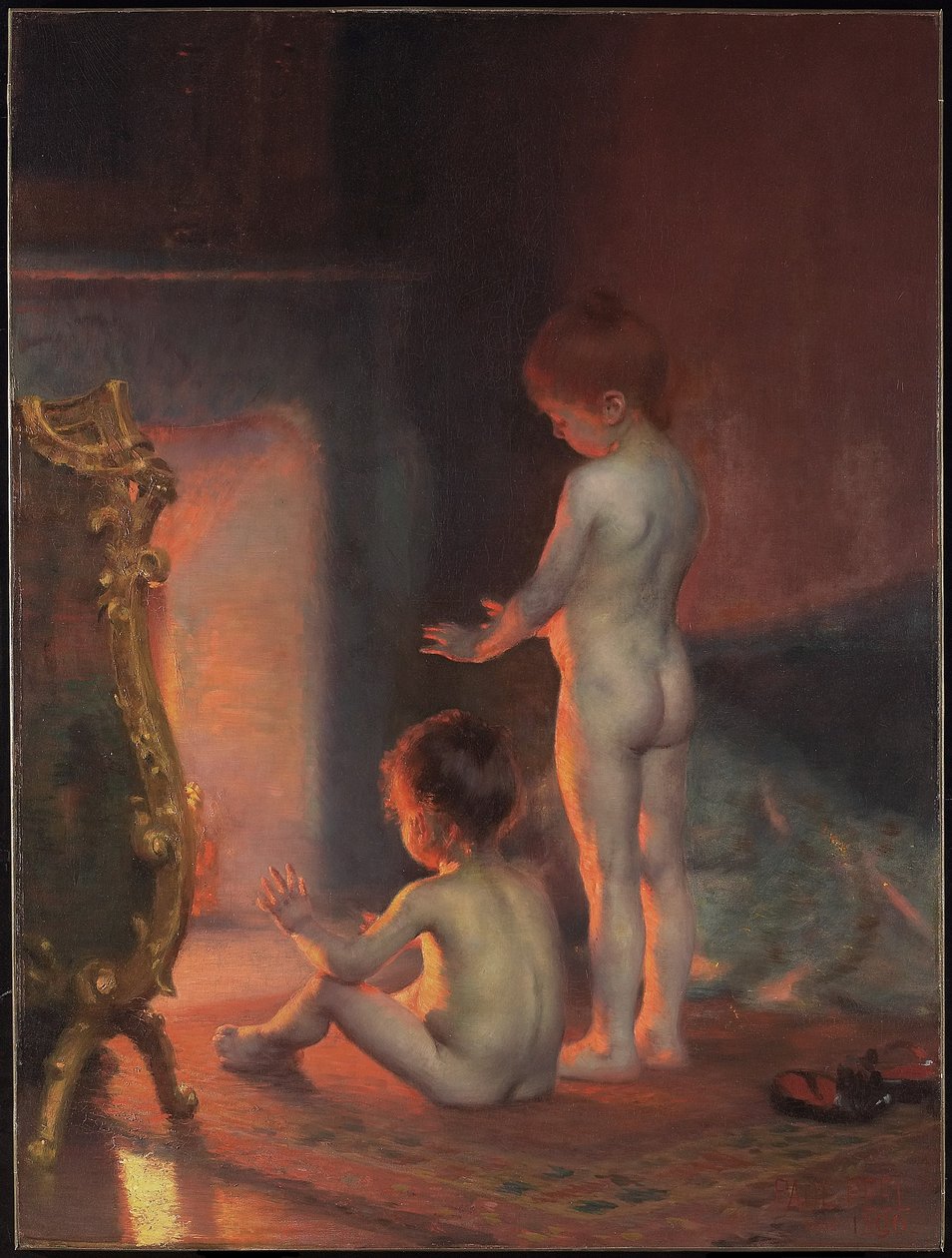Efter badet, 1890 af Paul Peel