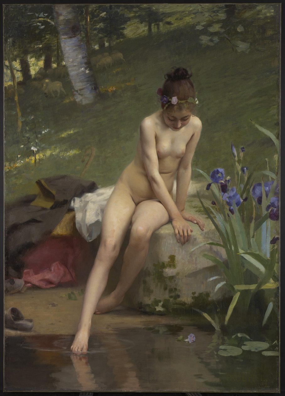 Den lille hyrdinde, 1892 af Paul Peel