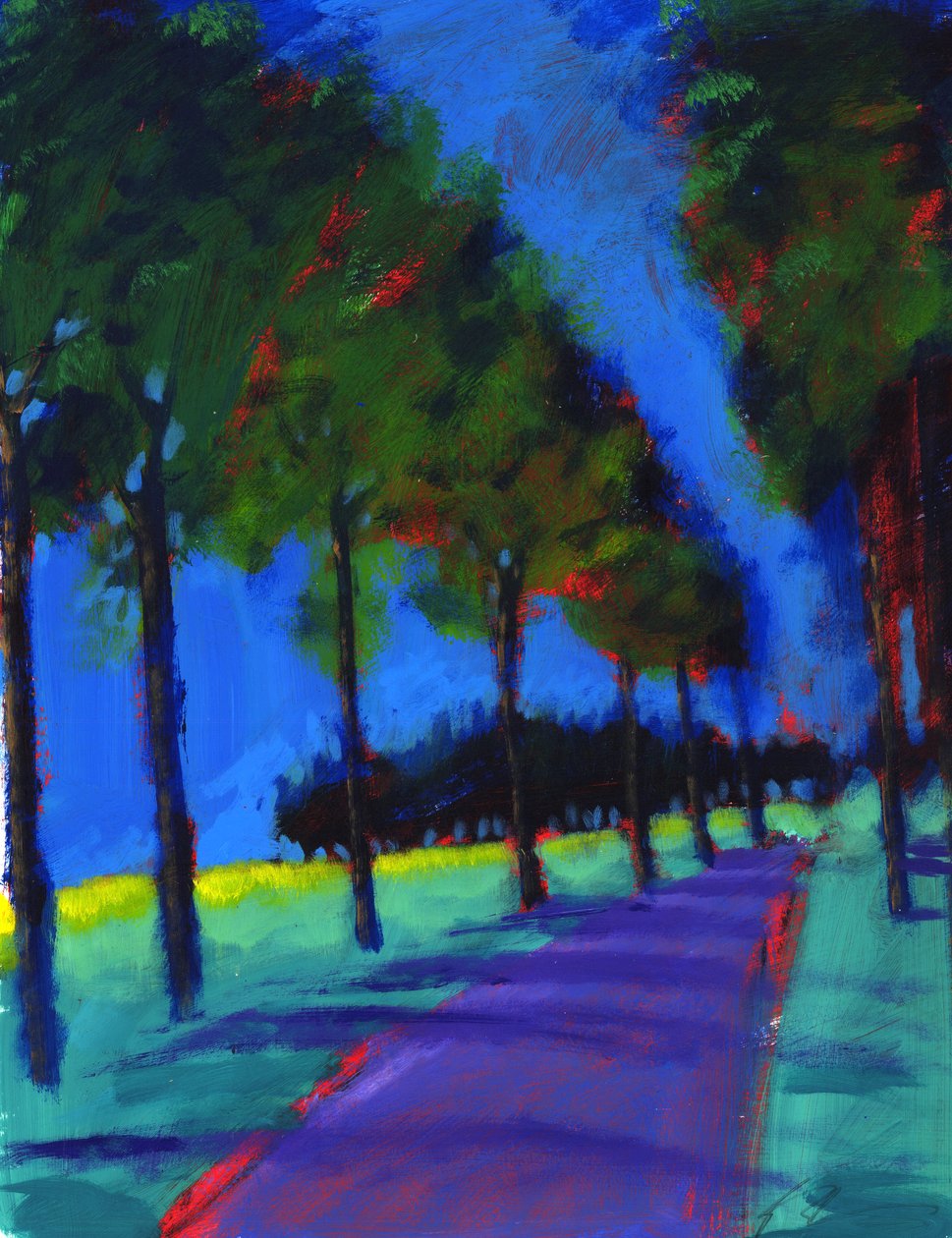 Avenue, 2008 (akryl om bord) af Paul Powis