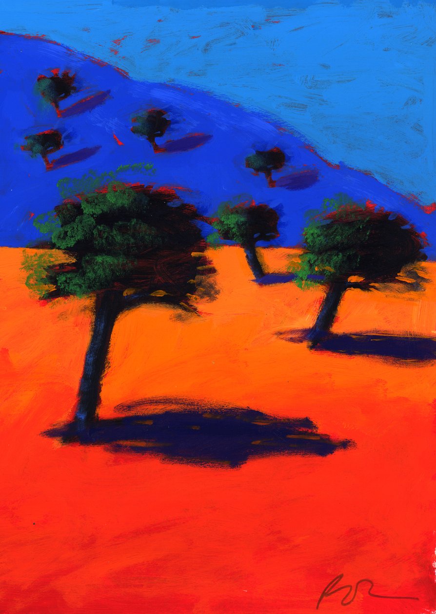 Cala Lena, 2007 (akryl om bord) af Paul Powis