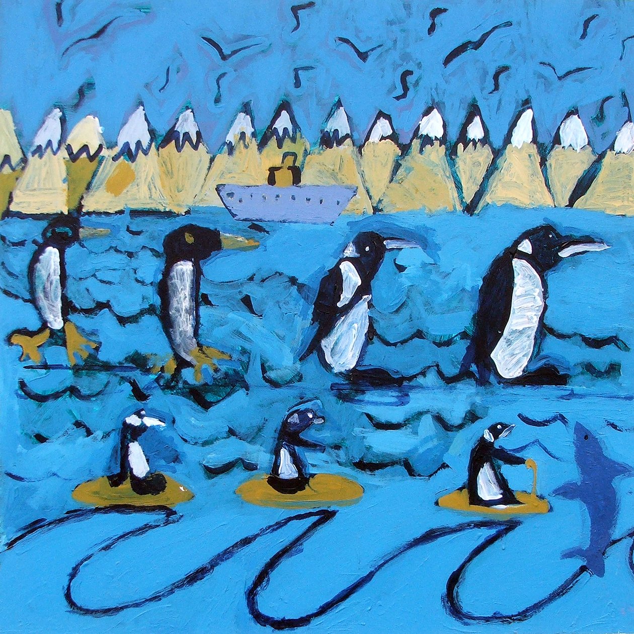 Global Warming 2 (akryl ombord) af Paul Powis