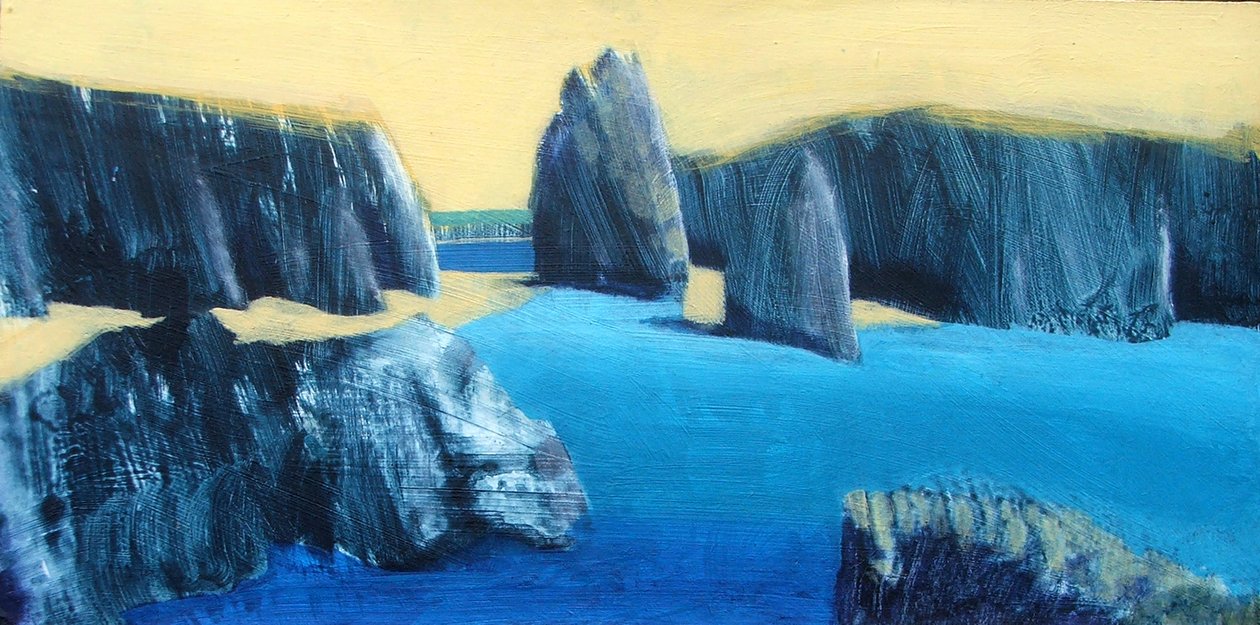 Kynance (akryl om bord) af Paul Powis