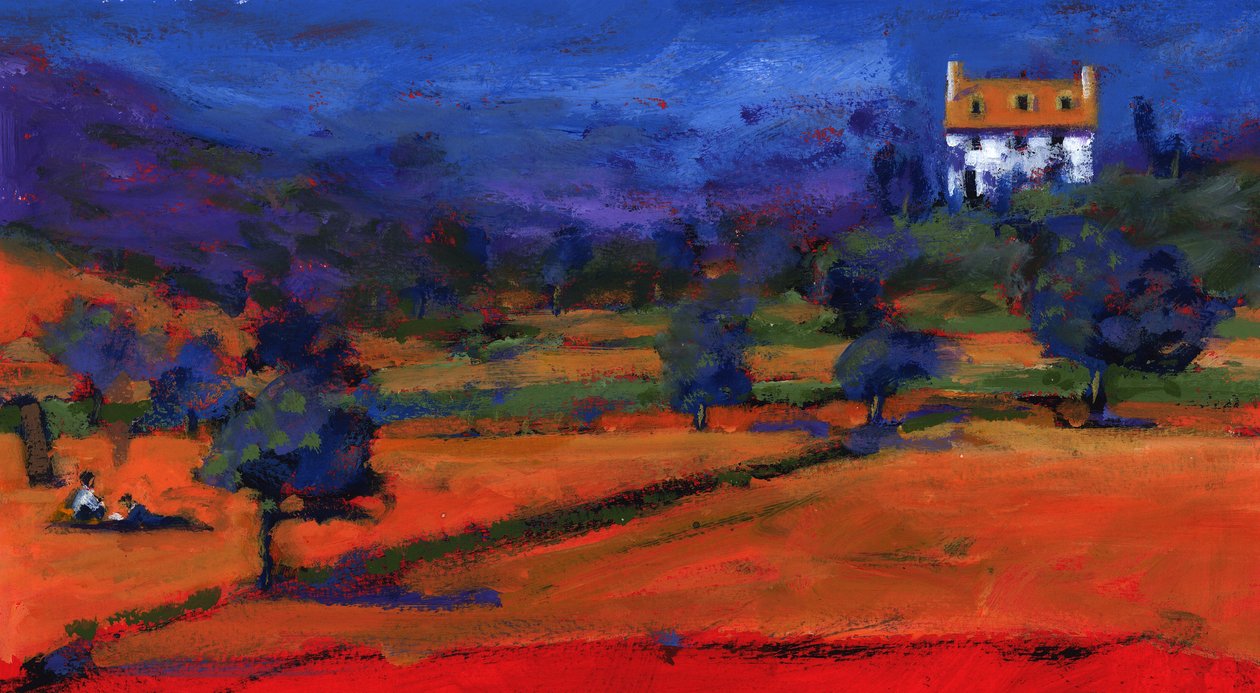 Sommer i det hvide hus, 2009 (akryl ombord) af Paul Powis
