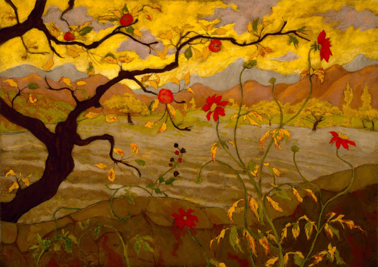 Æbletræ og rød frugt, ca. 1902 af Paul Elie Ranson