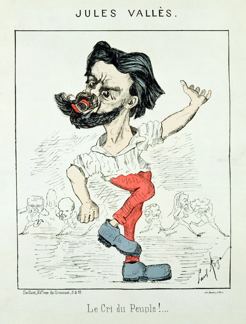 Karikatur af Jules Valles af Paul Rega