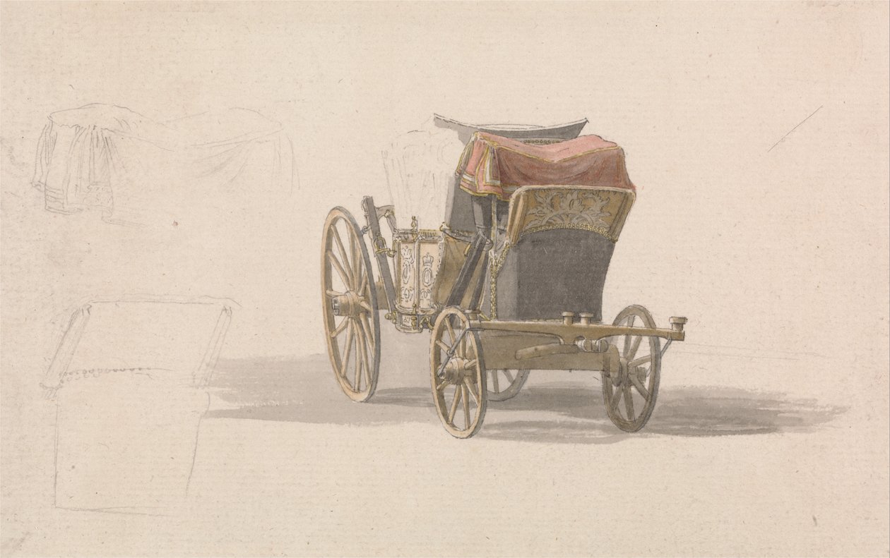 En træner med kongeligt våbenskjold af Paul Sandby