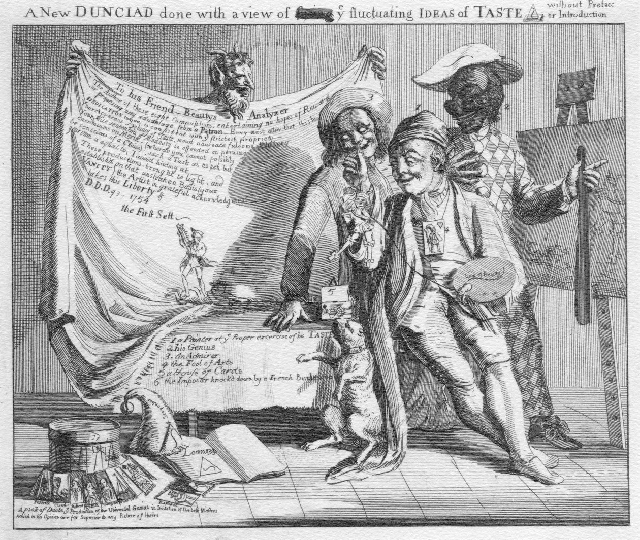 En ny Dunciad lavet med henblik på at fikse jer fluktuerende smagsideer uden forord eller introduktion, 1753 af Paul Sandby