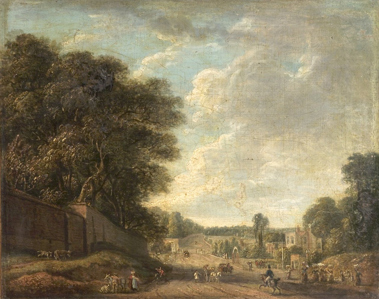 Bayswater Road, London, nær Old Temple Gate af Paul Sandby