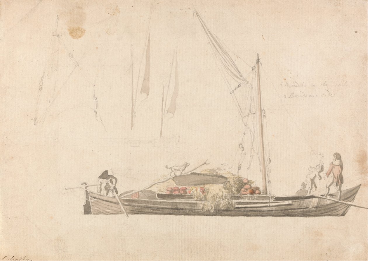 Lastbåd af Paul Sandby