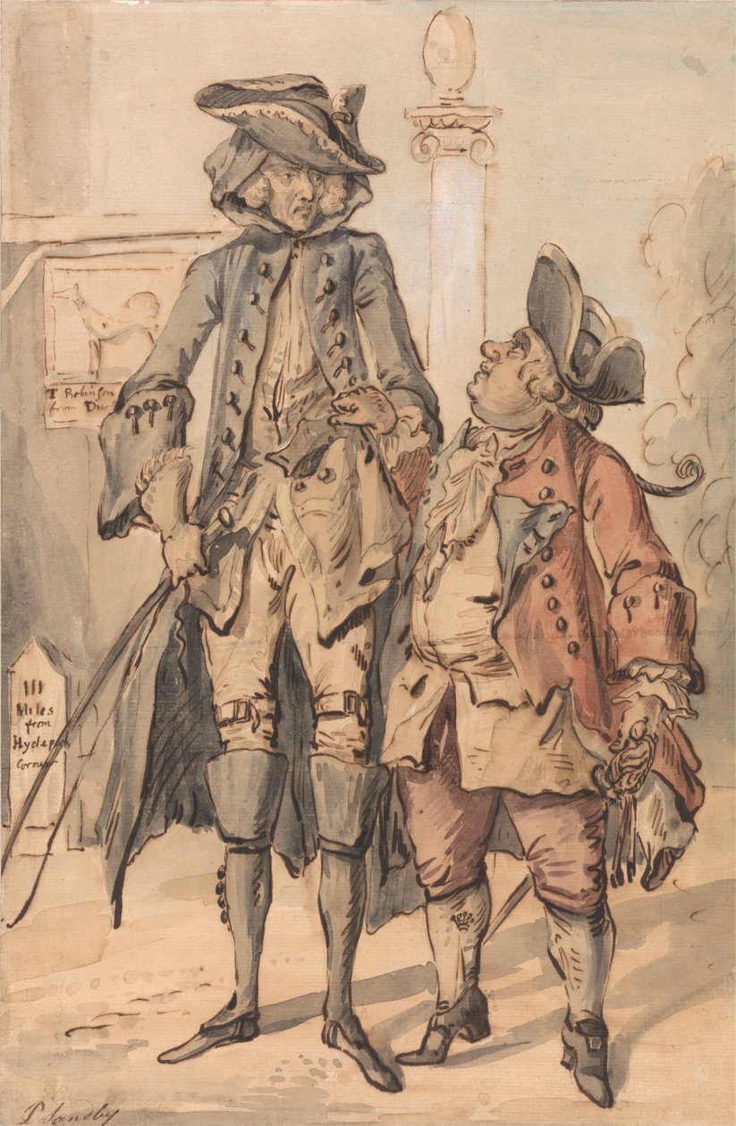 Karikatur af George Bubb Dodington og Sir Thomas Robinson af Paul Sandby