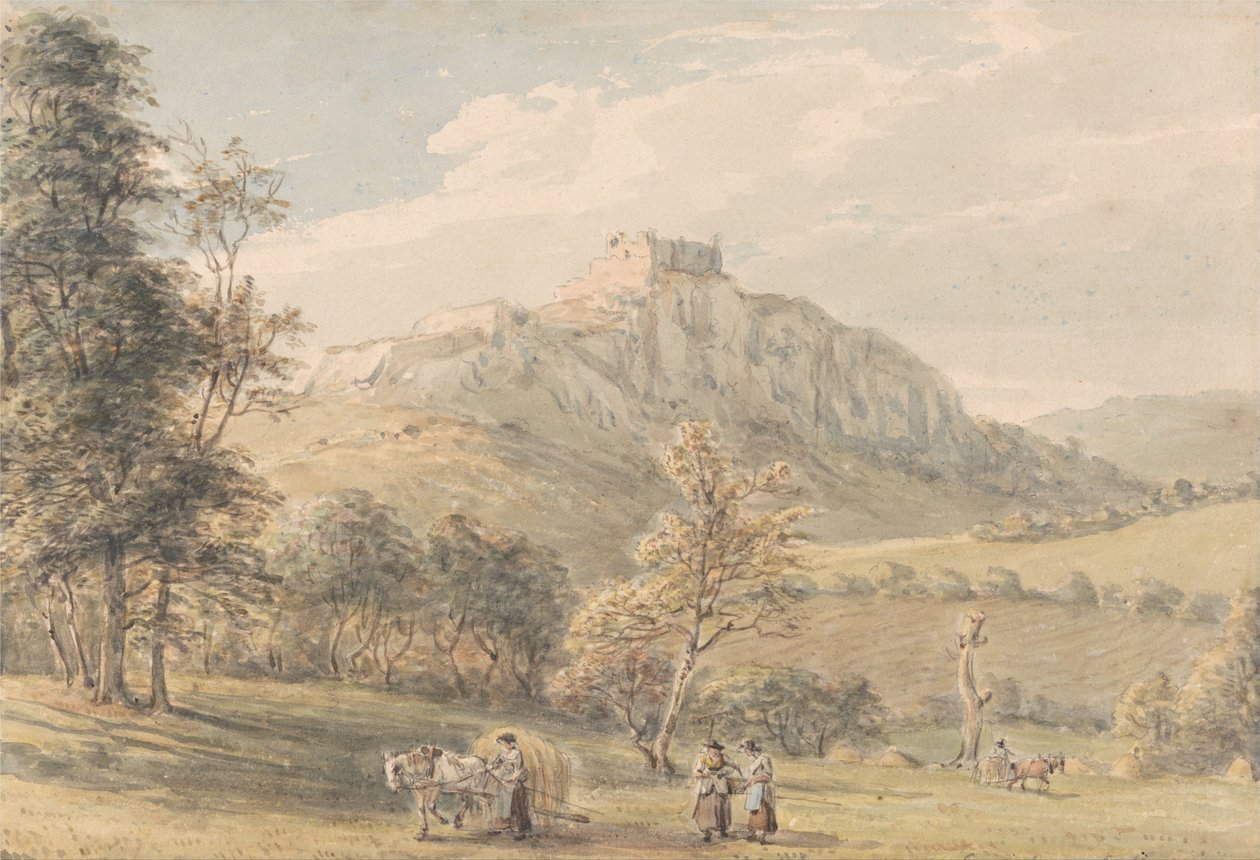 Carreg Cennan Slot af Paul Sandby