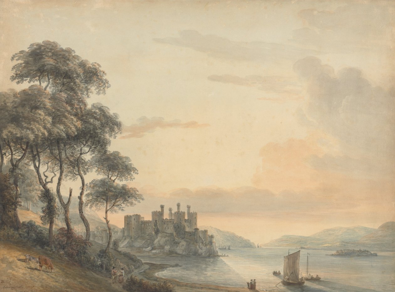 Conwy Slot af Paul Sandby