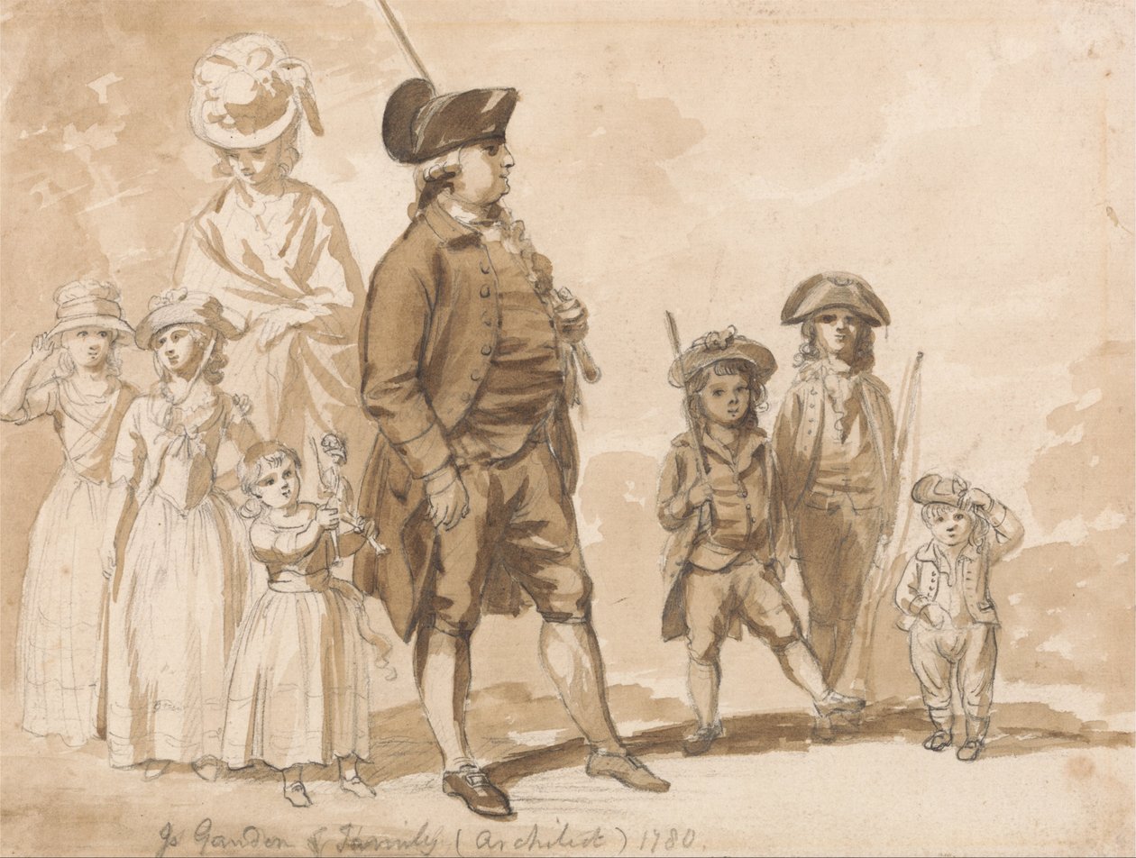 James Gandon og familie af Paul Sandby