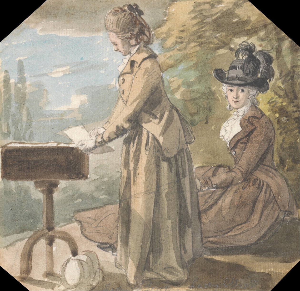 Lady Francis Scott og Lady Elliot af Paul Sandby
