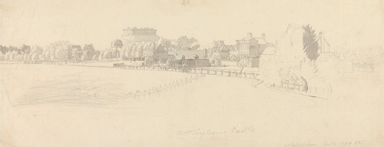 Nottingham Castle af Paul Sandby