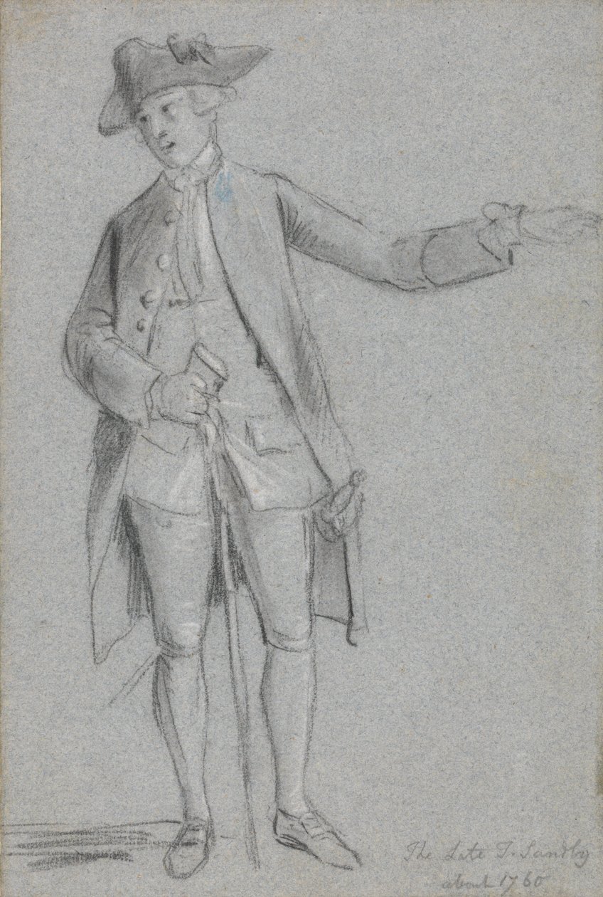 Portræt af Thomas Sandby, R.A., The Artists Brother af Paul Sandby