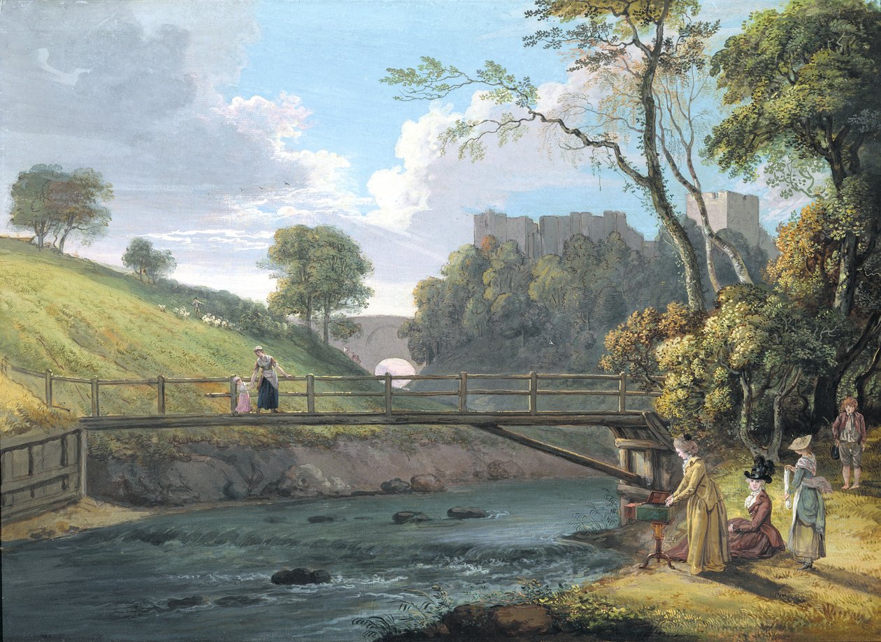 Roslin Castle, Midlothian (wc og gouache på papir) af Paul Sandby