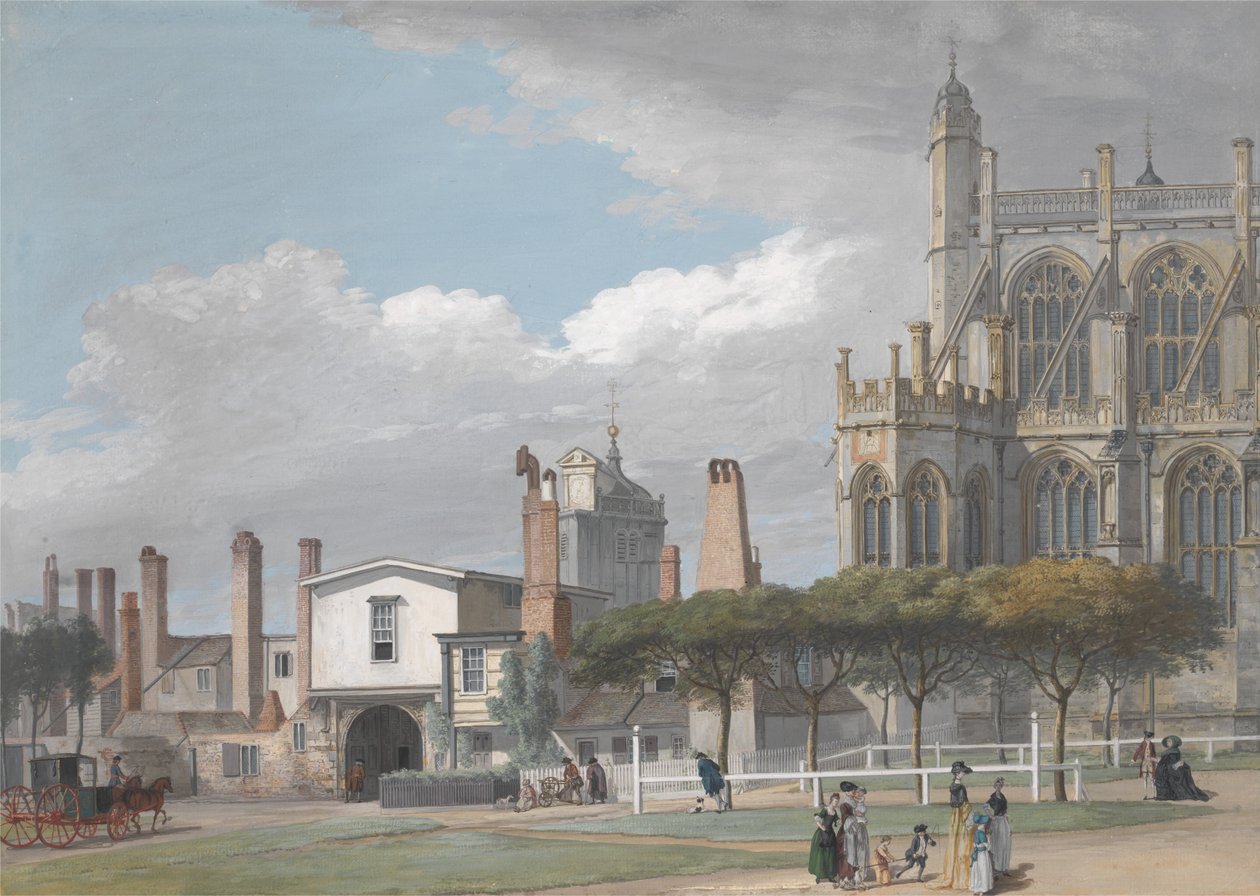 St. Georges Chapel, Windsor og indgangen til det syngende kloster af Paul Sandby